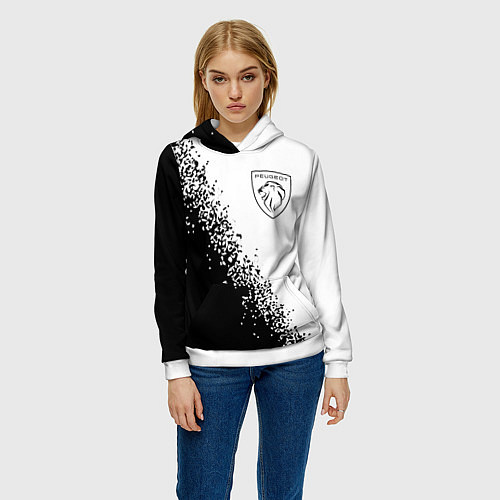 Женская толстовка ПЕЖО Арт / 3D-Белый – фото 3