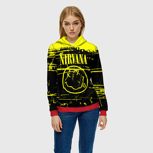 Женская толстовка NIRVANA гранж / 3D-Красный – фото 3