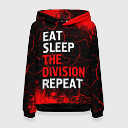 Толстовка-худи женская Eat Sleep The Division Repeat Краска, цвет: 3D-черный