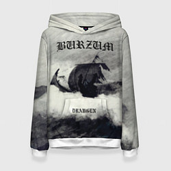 Толстовка-худи женская Burzum - Draugen, цвет: 3D-белый