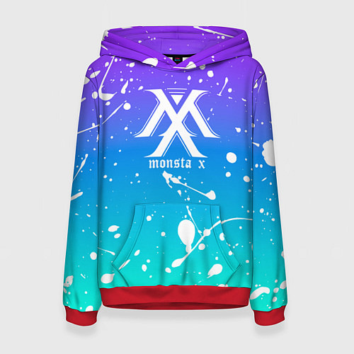 Женская толстовка Monsta x / 3D-Красный – фото 1