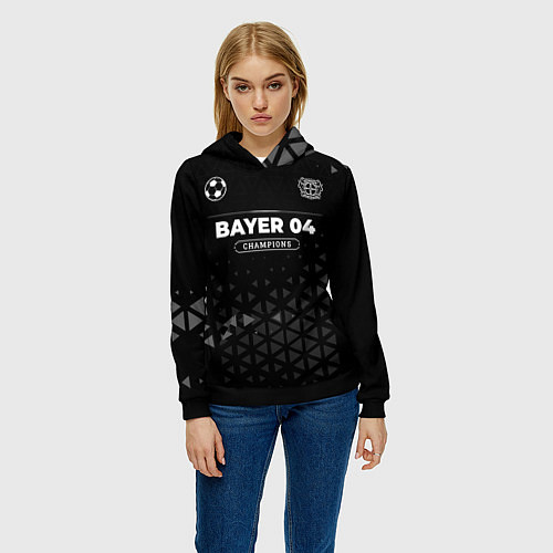 Женская толстовка Bayer 04 Форма Champions / 3D-Черный – фото 3