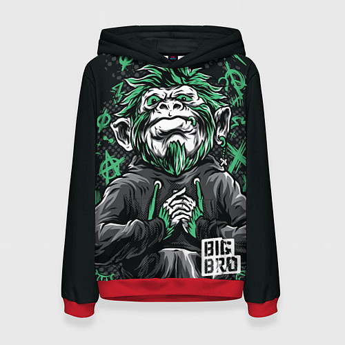 Женская толстовка Большой братан / 3D-Красный – фото 1