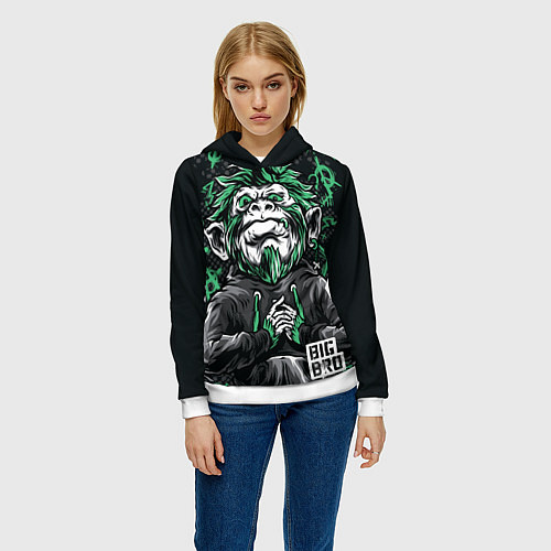 Женская толстовка Большой братан / 3D-Белый – фото 3