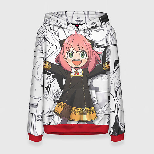 Женская толстовка Семья Шпиона Spy x Family / 3D-Красный – фото 1