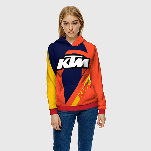 Женская толстовка KTM VINTAGE SPORTWEAR / 3D-Красный – фото 3