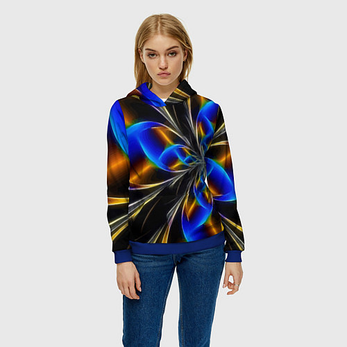 Женская толстовка Neon vanguard pattern Fashion 2023 / 3D-Синий – фото 3