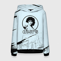 Толстовка-худи женская The doors музыкант, цвет: 3D-черный