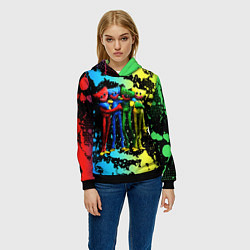 Толстовка-худи женская POPPY PLAYTIME Mini Huggies, цвет: 3D-черный — фото 2