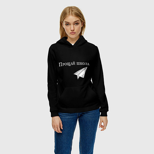 Женская толстовка Прощай школа / 3D-Черный – фото 3