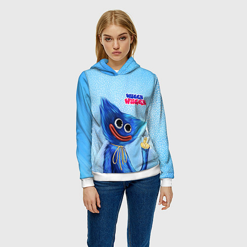 Женская толстовка Скромный Хаги Ваги / 3D-Белый – фото 3