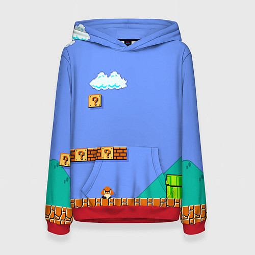 Женская толстовка Марио дизайн / 3D-Красный – фото 1