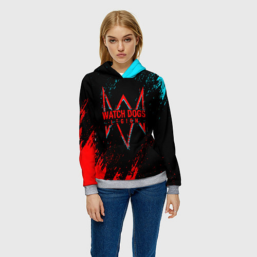 Женская толстовка Watch Dogs 2 watch dogs: legion / 3D-Меланж – фото 3