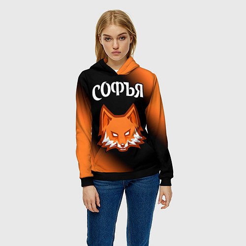 Женская толстовка Софья ЛИСА Градиент / 3D-Черный – фото 3