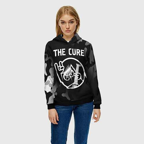Женская толстовка The Cure КОТ Камуфляж / 3D-Черный – фото 3