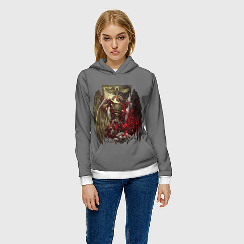 Женская толстовка Blood Angels symbol / 3D-Белый – фото 3
