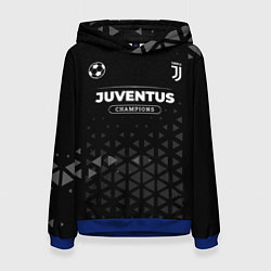 Толстовка-худи женская Juventus Форма Champions, цвет: 3D-синий