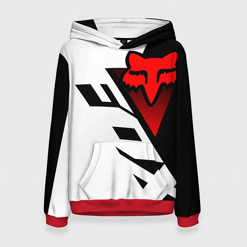 Женская толстовка MOTO FOX - Мотокросс / 3D-Красный – фото 1