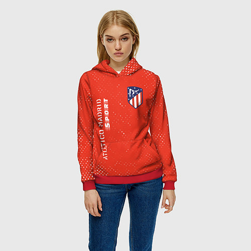 Женская толстовка АТЛЕТИКО Atletico Madrid Sport Гранж / 3D-Красный – фото 3