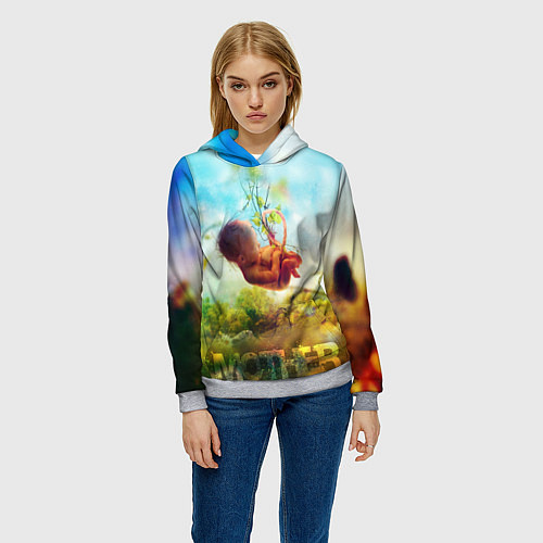 Женская толстовка Ребенок, будущим мамам / 3D-Меланж – фото 3