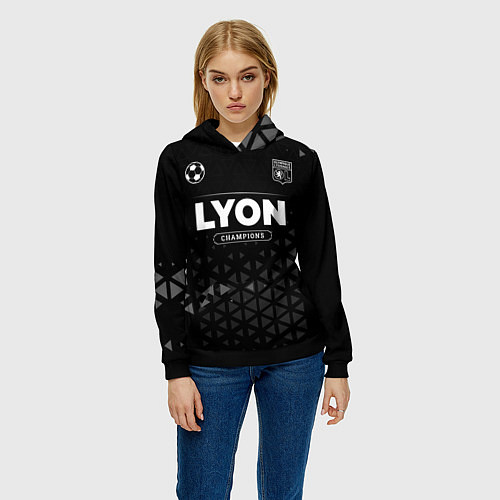 Женская толстовка Lyon Champions Uniform / 3D-Черный – фото 3