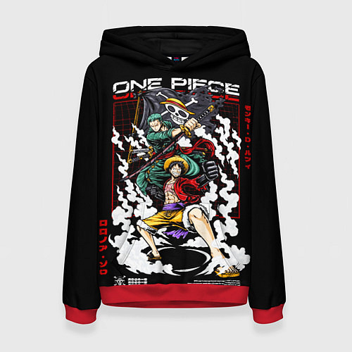 Женская толстовка МУГИВАРА ЛУФФИ И ЗОРО Ван Пис / 3D-Красный – фото 1