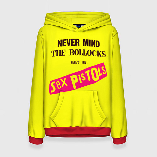 Женская толстовка Never Mind the Bollocks, Heres the Sex Pistols / 3D-Красный – фото 1