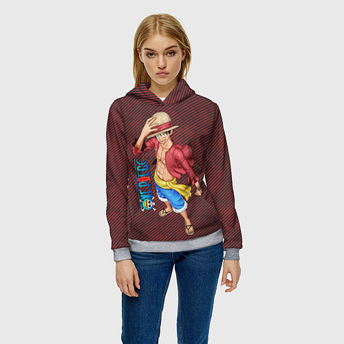 Женская толстовка Луффи- One Piece или Большой куш / 3D-Меланж – фото 3