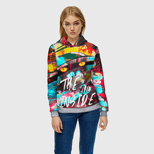 Женская толстовка The Evil Inside / 3D-Меланж – фото 3