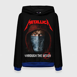 Толстовка-худи женская METALLICA THROUGH THE NEVER, цвет: 3D-синий