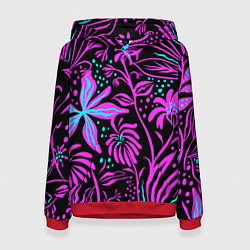 Толстовка-худи женская Цветочная композиция Fashion trend, цвет: 3D-красный