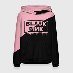 Толстовка-худи женская BLACKPINK BIG LOGO, цвет: 3D-черный