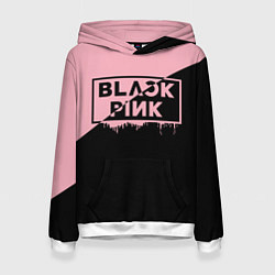 Толстовка-худи женская BLACKPINK BIG LOGO, цвет: 3D-белый