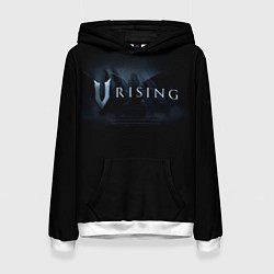 Толстовка-худи женская Logo V Rising, цвет: 3D-белый