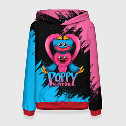 Толстовка-худи женская GAME POPPY PLAYTIME HAGGY WAGGY AND KISSY MISSY, цвет: 3D-красный