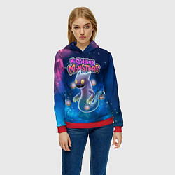 Толстовка-худи женская My Singings monsters ВУЖАС GHAZT, цвет: 3D-красный — фото 2