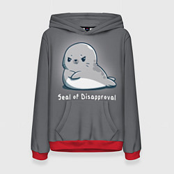 Толстовка-худи женская Seal of Disapproval, цвет: 3D-красный