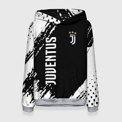 Толстовка-худи женская Fc juventus фс ювентус, цвет: 3D-меланж