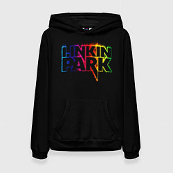 Толстовка-худи женская Linkin Park neon, цвет: 3D-черный
