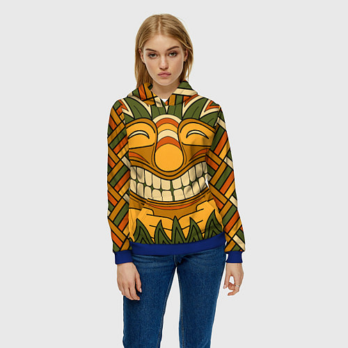 Женская толстовка Polynesian tiki LUCKY / 3D-Синий – фото 3