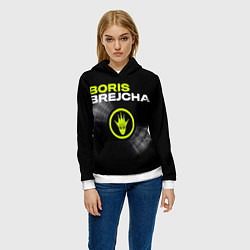 Толстовка-худи женская Boris Brejcha, цвет: 3D-белый — фото 2