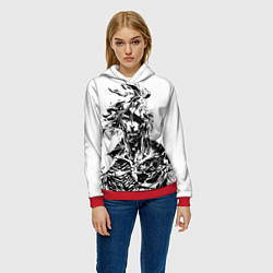 Толстовка-худи женская Metal Gear Rising: Revengeance, цвет: 3D-красный — фото 2