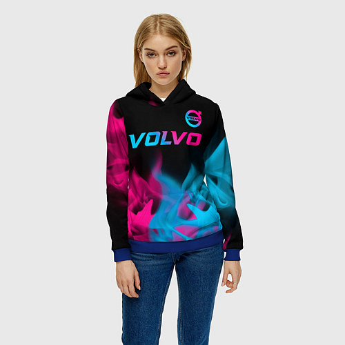Женская толстовка Volvo Neon Gradient / 3D-Синий – фото 3