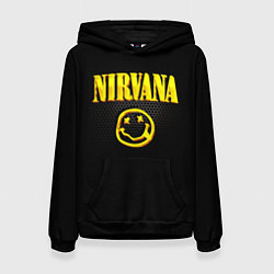 Толстовка-худи женская NIRVANA соты, цвет: 3D-черный