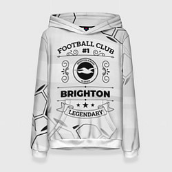 Толстовка-худи женская Brighton Football Club Number 1 Legendary, цвет: 3D-белый