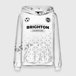 Толстовка-худи женская Brighton Champions Униформа, цвет: 3D-белый