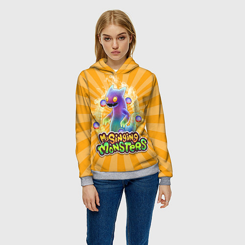 Женская толстовка My Singing Monsters Вужас / 3D-Меланж – фото 3
