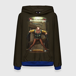 Толстовка-худи женская Привет сосед игра, цвет: 3D-синий