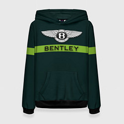 Толстовка-худи женская Bentley green, цвет: 3D-черный