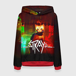 Толстовка-худи женская Stray: Бродяжка, цвет: 3D-красный